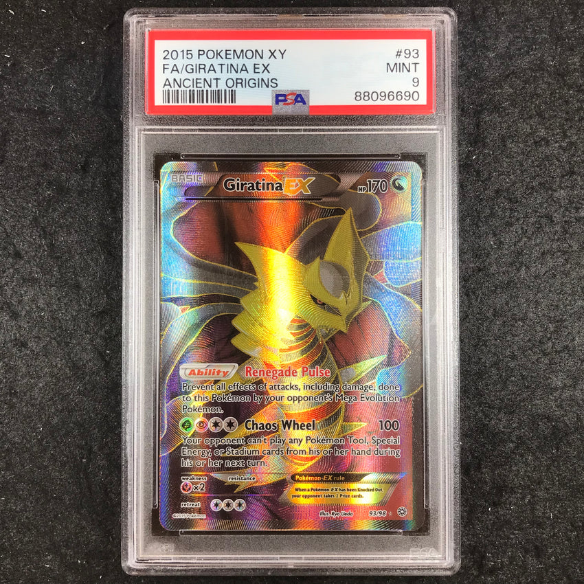 PSA 9 Giratina EX - 93/98 - Full Art Ultra Rare Pokemon XY Ancient Origins 690-Cherry Collectables