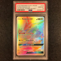 PSA 10 Rayquaza GX - 177/168 - Hyper Rare Pokemon Sun & Moon Celestial Storm 157