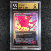 BGS 10 Traveling Chocobo - 0551b - NEON INK PINK Foil MTG Final Fantasy 410