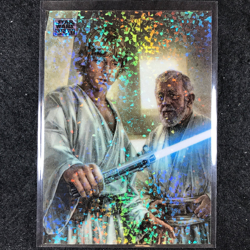 2024 Star Wars Chrome Galaxy LUKE WIELDS THE LIGHTSABER Mini Diamond #5