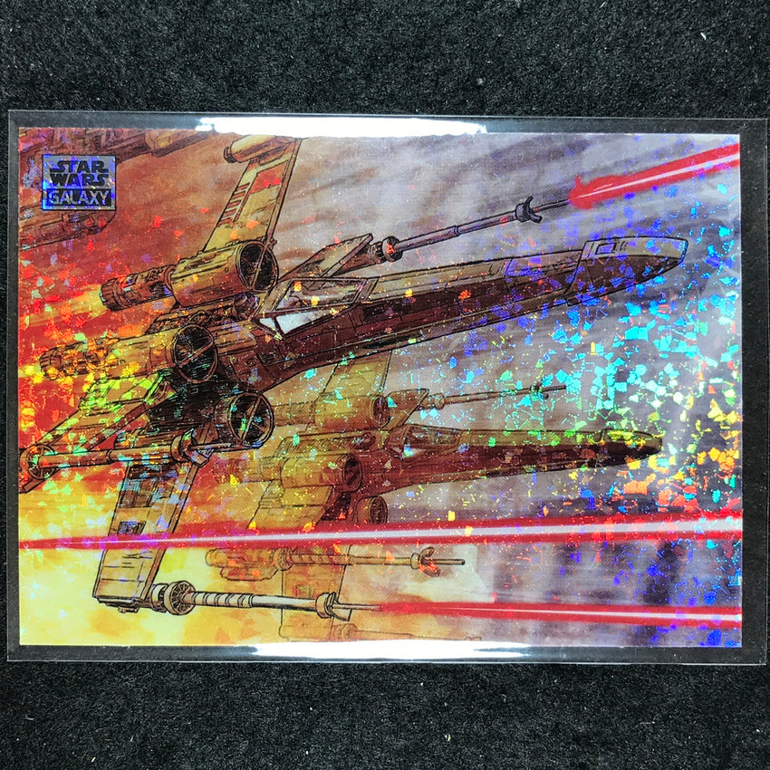 2024 Star Wars Chrome Galaxy RED FIVE Base Mini Diamond Refractor #34