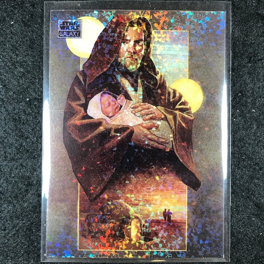 2024 Star Wars Chrome Galaxy I WILL WATCH OVER HIM Mini Diamond Refractor #77