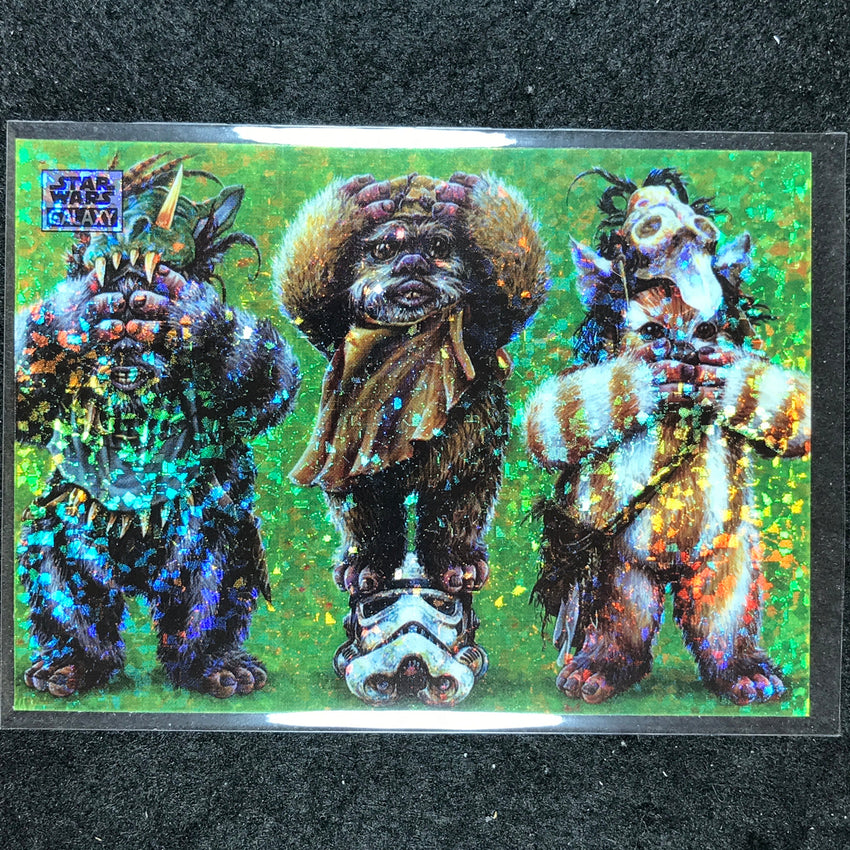 2024 Star Wars Chrome Galaxy EWOK NO EVIL Base Mini Diamond Refractor #97