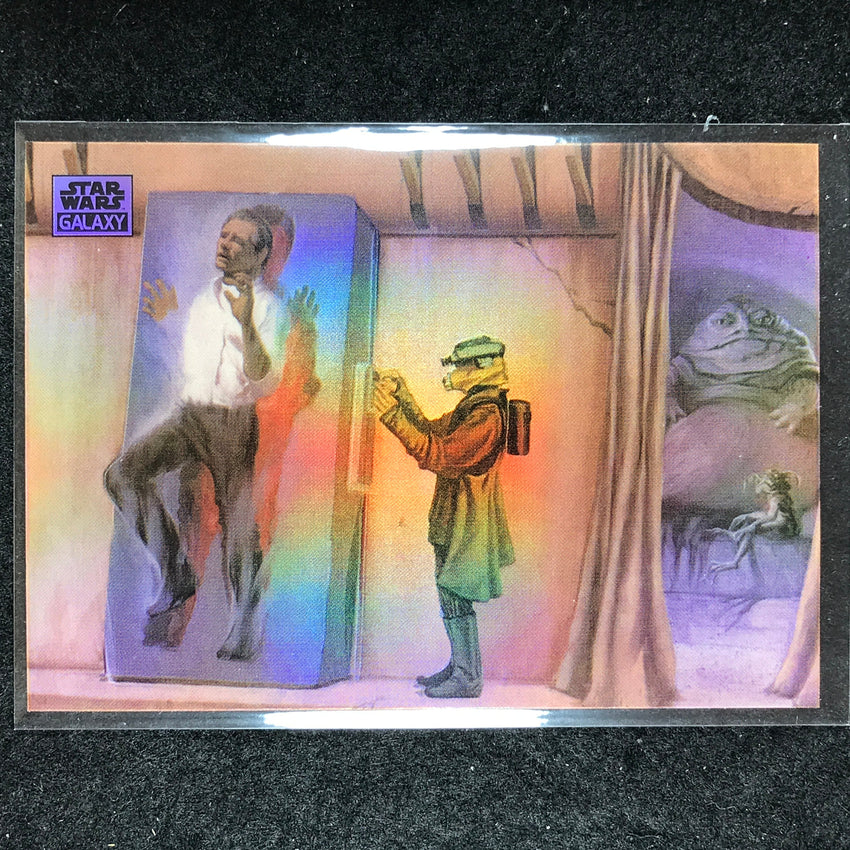 2024 Star Wars Chrome Galaxy HAN SOLO IN CARBONITE Base Refractor #22