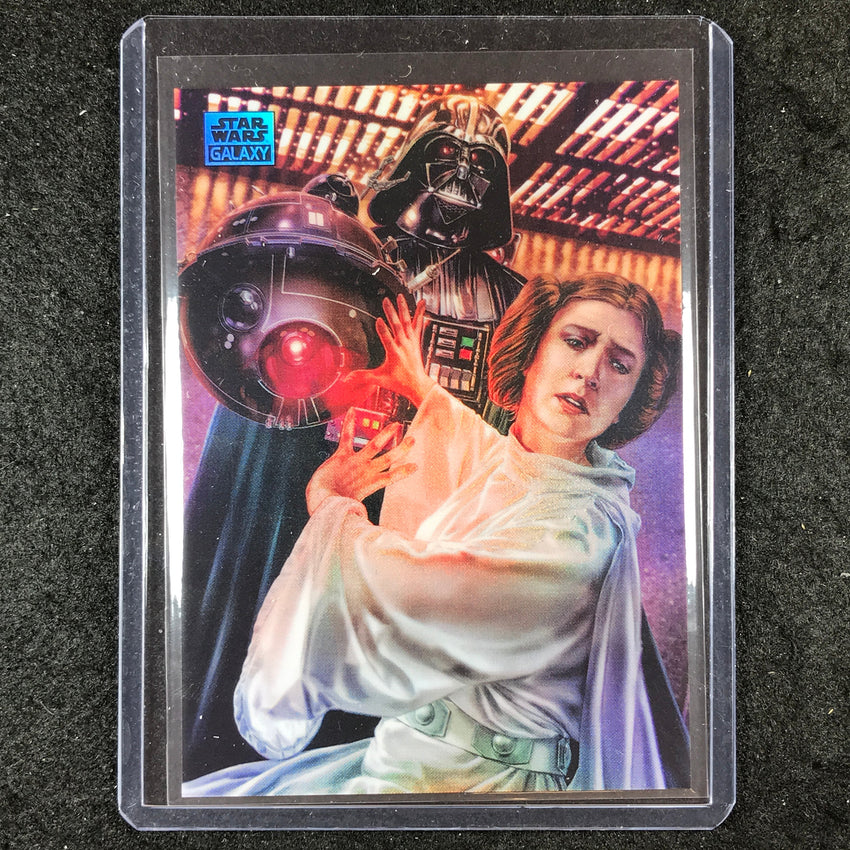 2024 Star Wars Chrome Galaxy DARTH VADER AND PRINCESS LEIA Base Aqua 101/199 #2