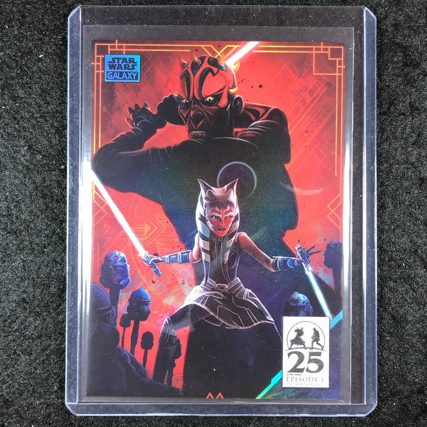 2024 Star Wars Chrome Galaxy THE DARK DUEL Art of Darth Maul Aqua 88/199