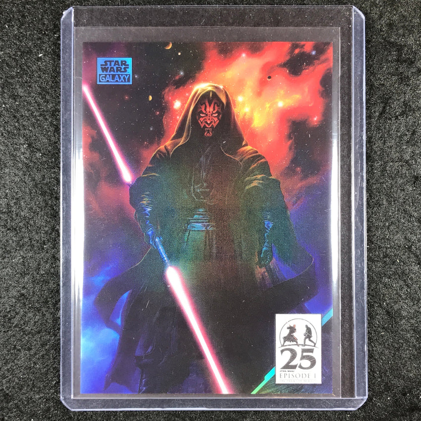 2024 Star Wars Chrome Galaxy DOUBLE BLADED Art of Darth Maul Aqua 116/199
