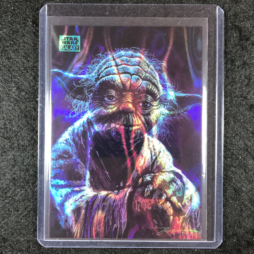 2024 Star Wars Chrome Galaxy YODA Base Aqua Lava 126/175 #92