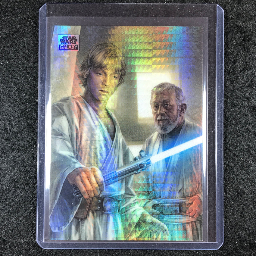 2024 Star Wars Chrome Galaxy LUKE WIELDS THE LIGHTSABER Base Prism 30/75 #5