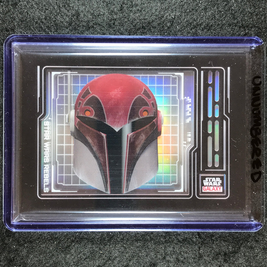 2024 Star Wars Chrome Galaxy SABINE WREN HELMET Armor Shadowbox #8