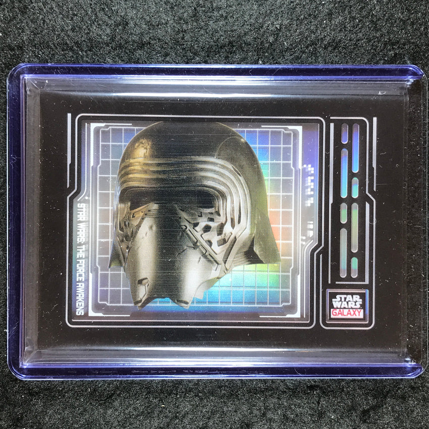 2024 Star Wars Chrome Galaxy KYLO REN HELMET Armor Shadowbox #9