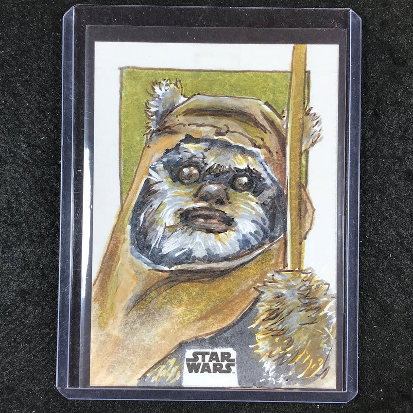 2024 Star Wars Chrome Galaxy WICKETT W. WARRICK Artist Sketch 1/1 ANDY HANKS