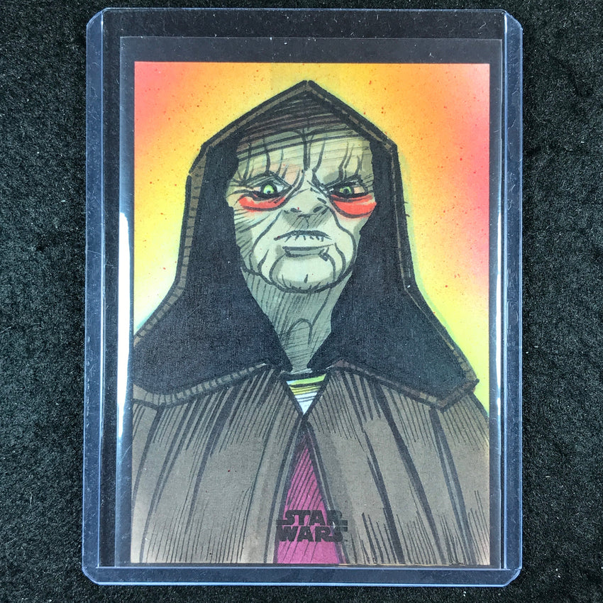2024 Star Wars Chrome Galaxy THE EMPEROR Artist Sketch 1/1 ERIC MEDINA