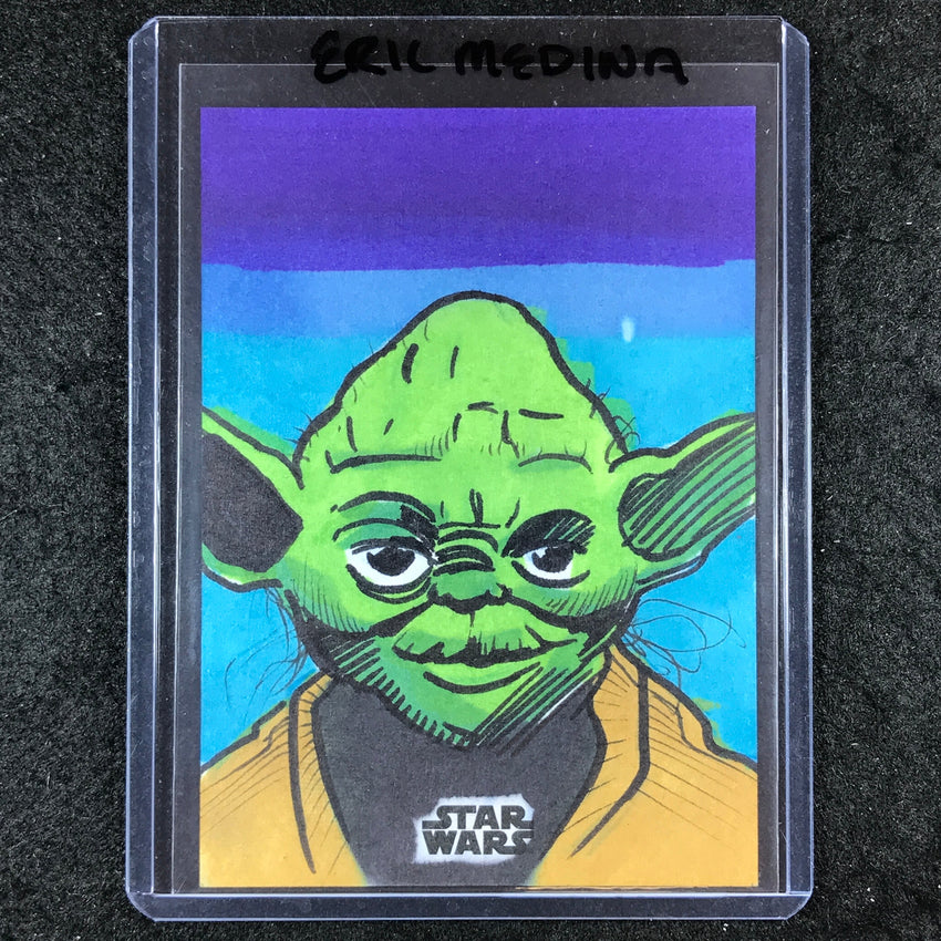 2024 Star Wars Chrome Galaxy YODA Artist Sketch 1/1 ERIC MEDINA