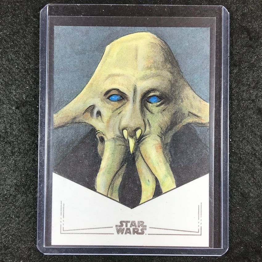 2024 Star Wars Chrome Galaxy QUARREN Sketch Silver Foil 1/1 STEPHANE LEONARDI