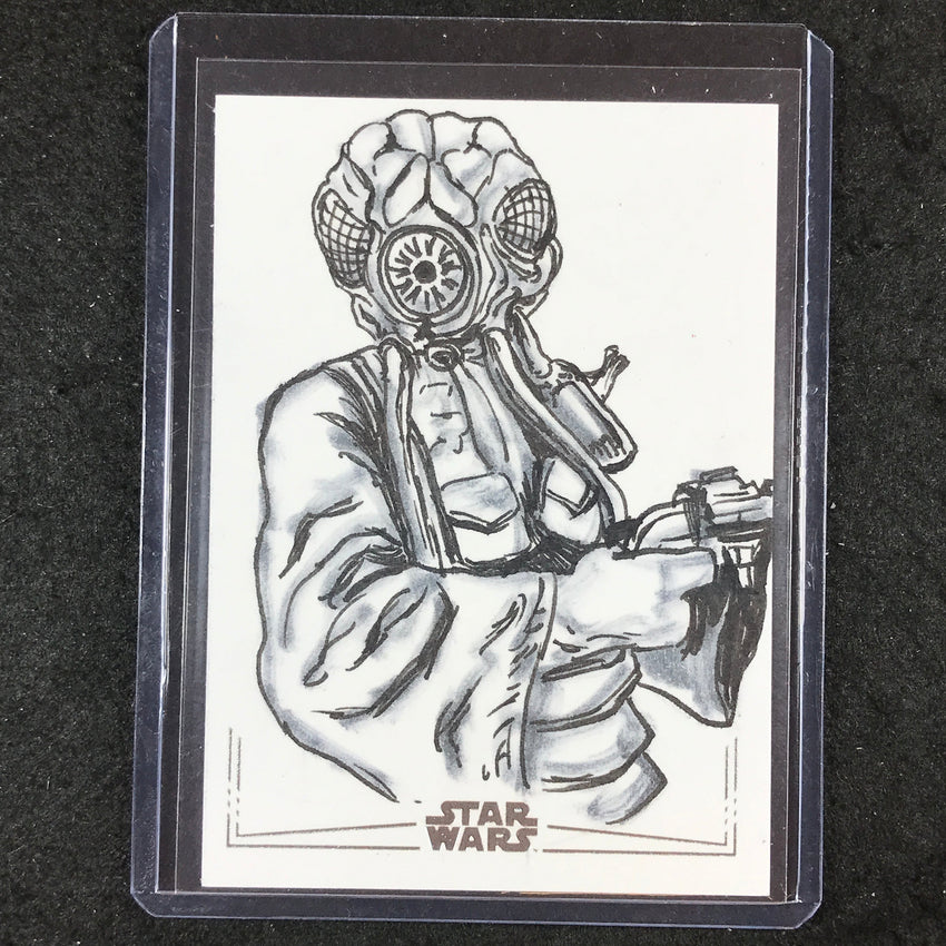 2024 Star Wars Chrome Galaxy ZUCKASS Artist Sketch Silver Foil 1/1 NEIL CAMERA