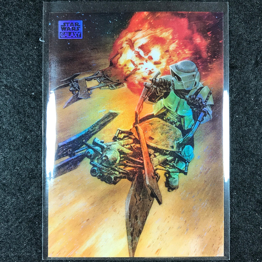 2024 Star Wars Chrome Galaxy BIKER SCOUT DOWN Base Refractor #38