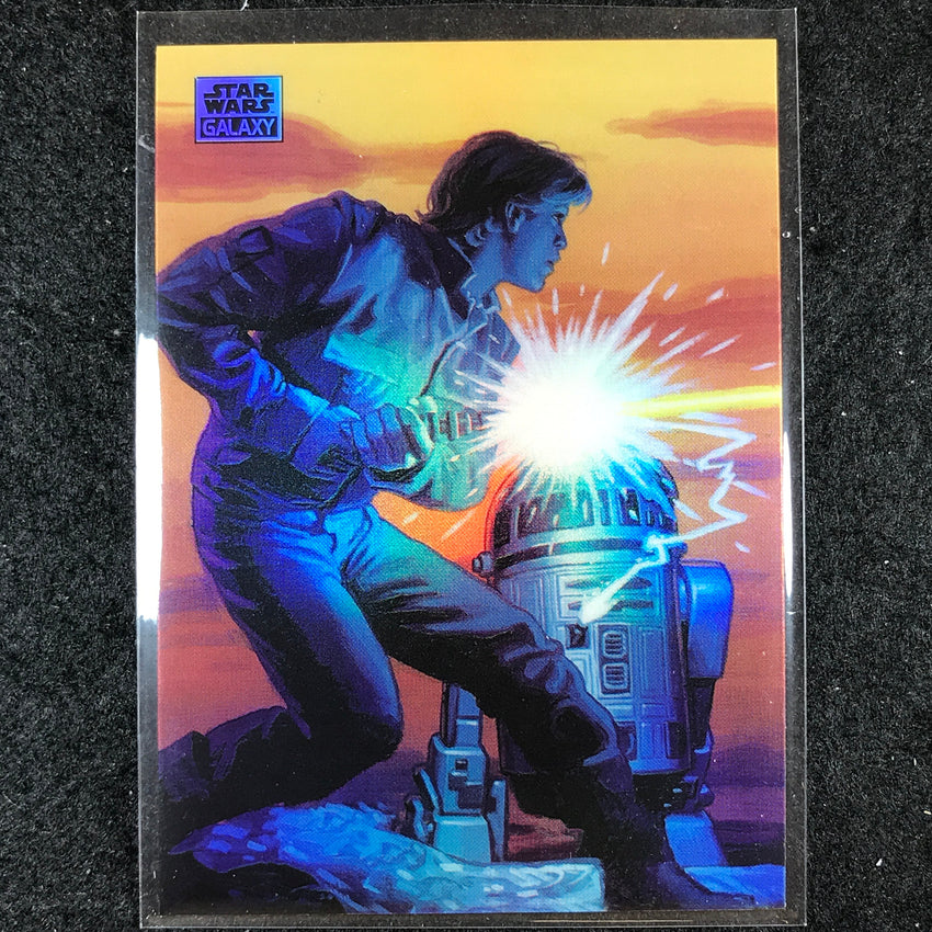 2024 Star Wars Chrome Galaxy LUKE SKYWALKER AND R2-D2 Base Refractor #50