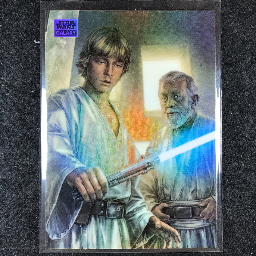 2024 Star Wars Chrome Galaxy LUKE WIELDS THE LIGHTSABER Base Refractor #5