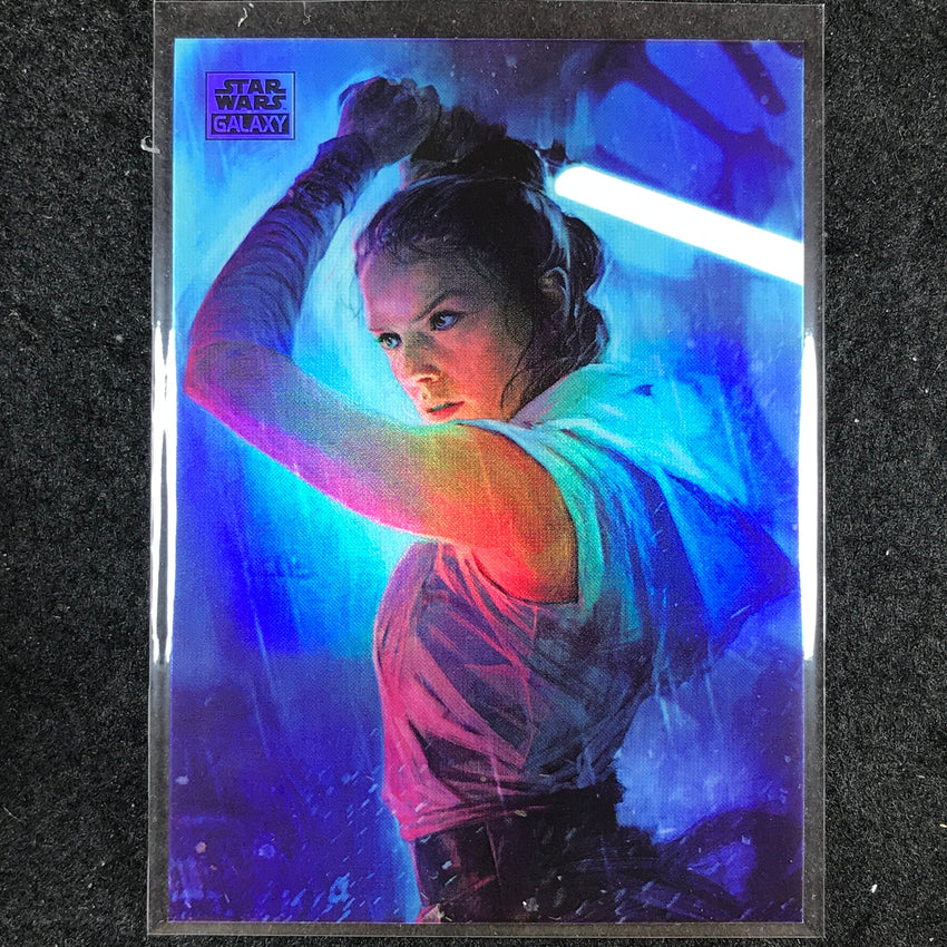 2024 Star Wars Chrome Galaxy THE DUEL: REY Base Refractor #72