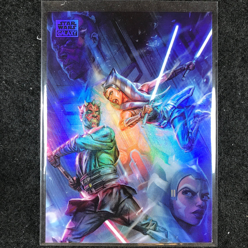 2024 Star Wars Chrome Galaxy AHSOKA TANO VS DARTH MAUL Refractor #73