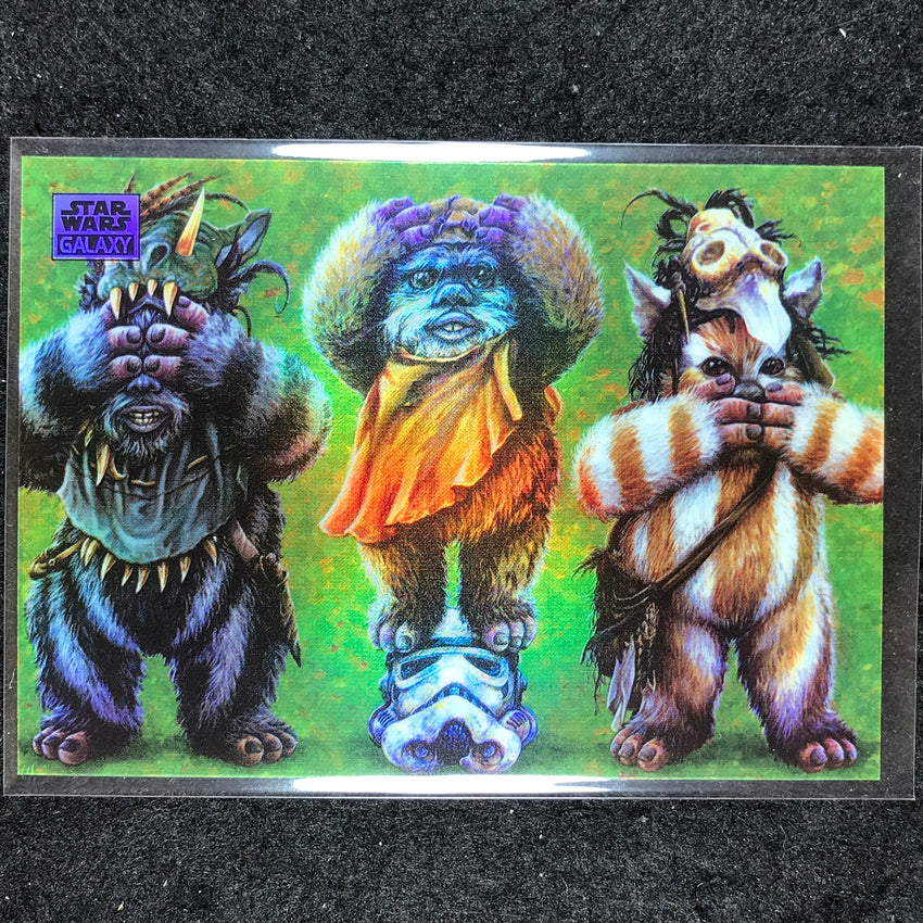 2024 Star Wars Chrome Galaxy EWOK NO EVIL Base Refractor #97
