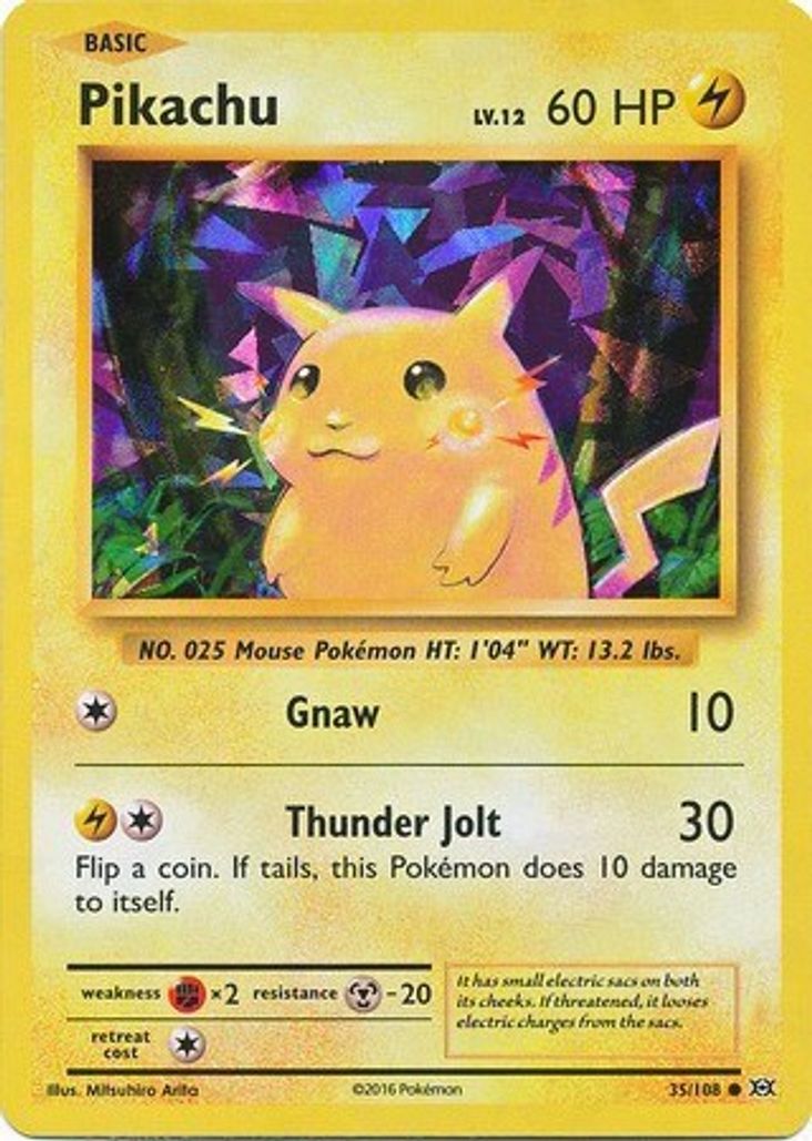 Cracked Ice Pikachu - 35/108 - XY Evolutions Theme Deck Exclusive