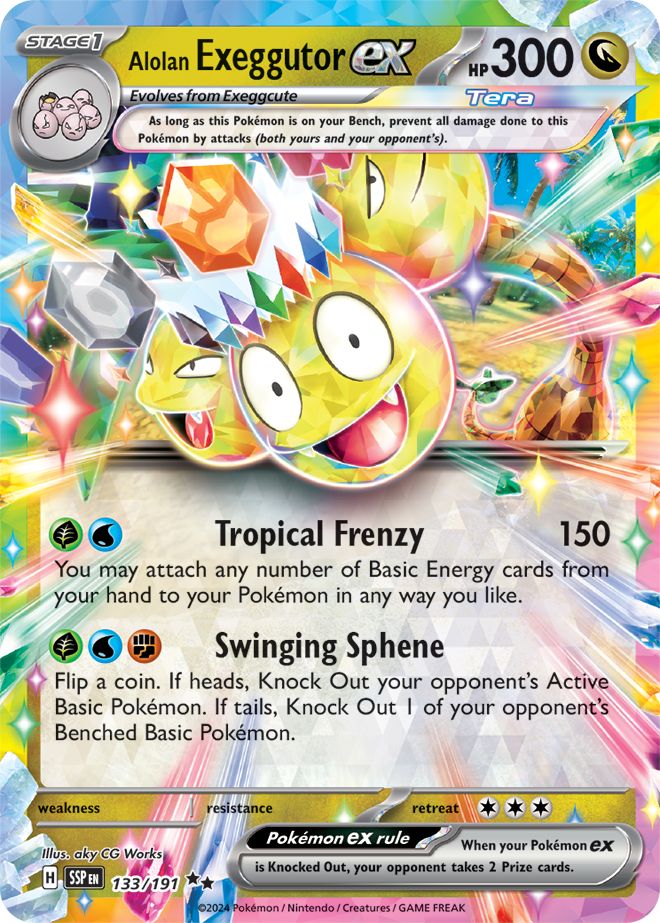 Alolan  exeggutor ex - 133/191 - Ultra Rare (Double Rare) Surging Sparks