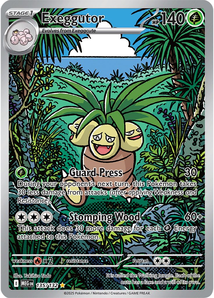 Exeggutor - [  135/132 ] - Illustration Rare - Pokemon ME01 Mega Evolution