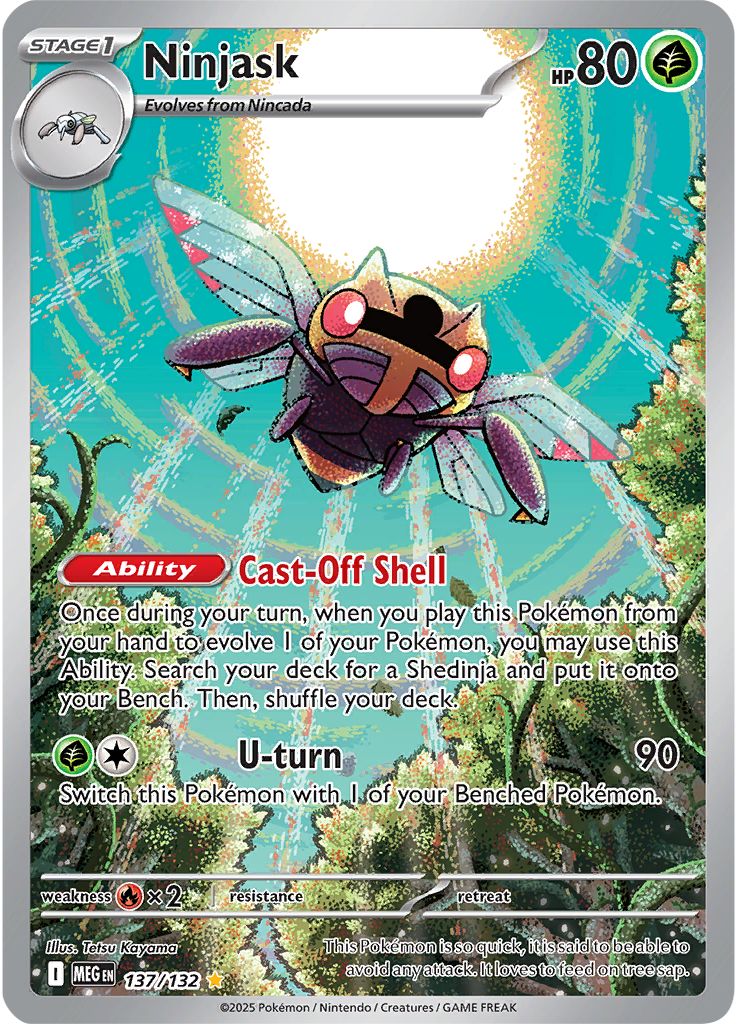 Ninjask - [  137/132 ] - Illustration Rare - Pokemon ME01 Mega Evolution