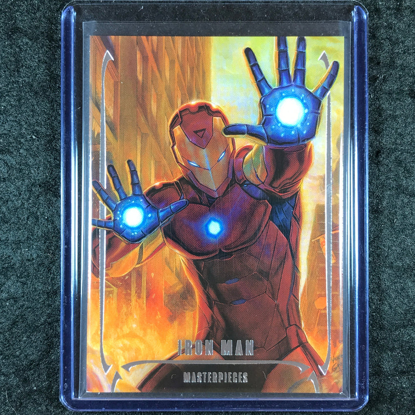 2024 Marvel Masterpieces Nahuel Grego IRON MAN Base Level 3 /999 #75