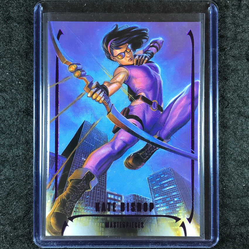 2024 Marvel Masterpieces Nahuel Grego KATE BISHOP Base Epic Purple 21/199 #18