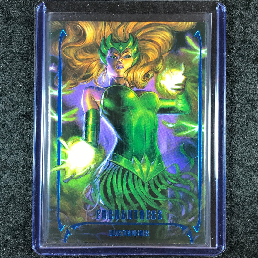2024 Marvel Masterpieces Nahuel Grego ENCHANTRESS Base Blue Wave 35/49 #59