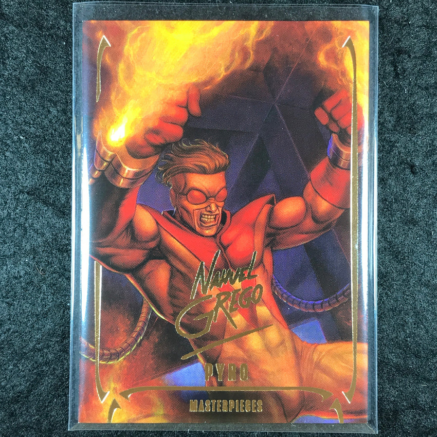 2024 Marvel Masterpieces Nahuel Grego PYRO Gold Foil Series #24