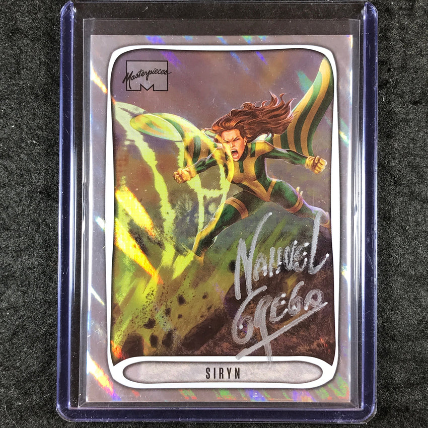 2024 Marvel Masterpieces Nahuel Grego SIRYN Holofoil Moon Lava Artist Auto 2/10