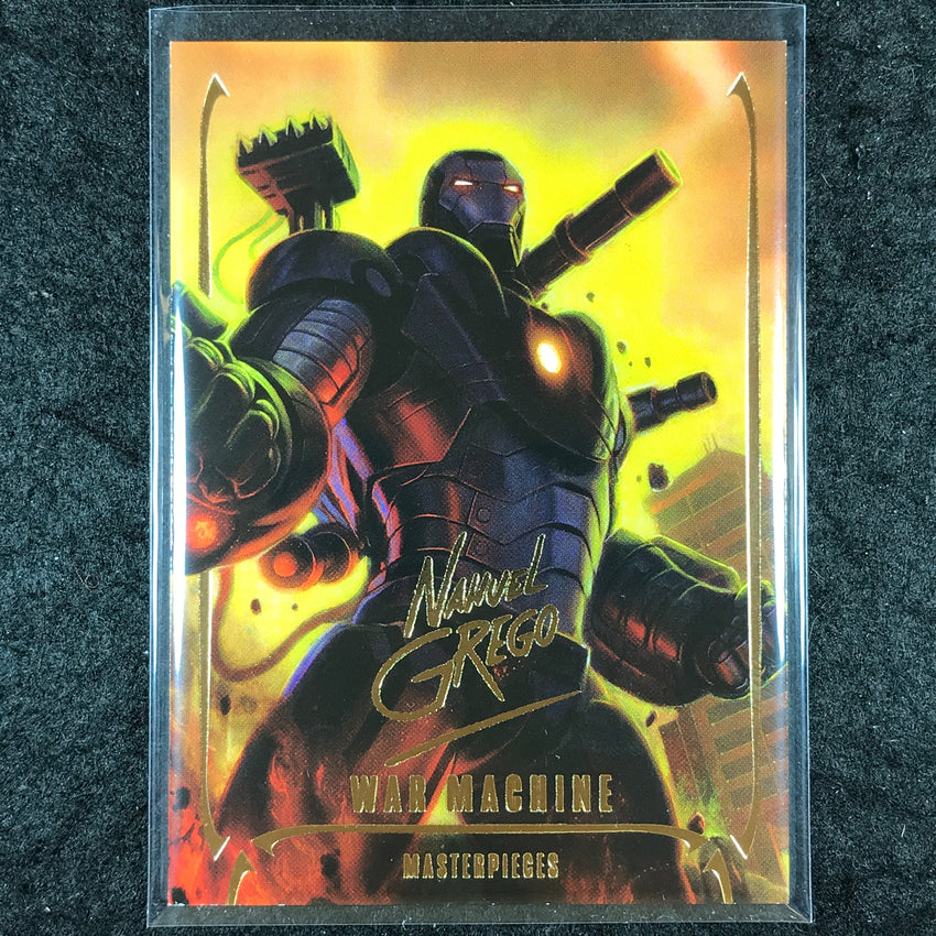 2024 Marvel Masterpieces Nahuel Grego WAR MACHINE Gold Foil Series #52