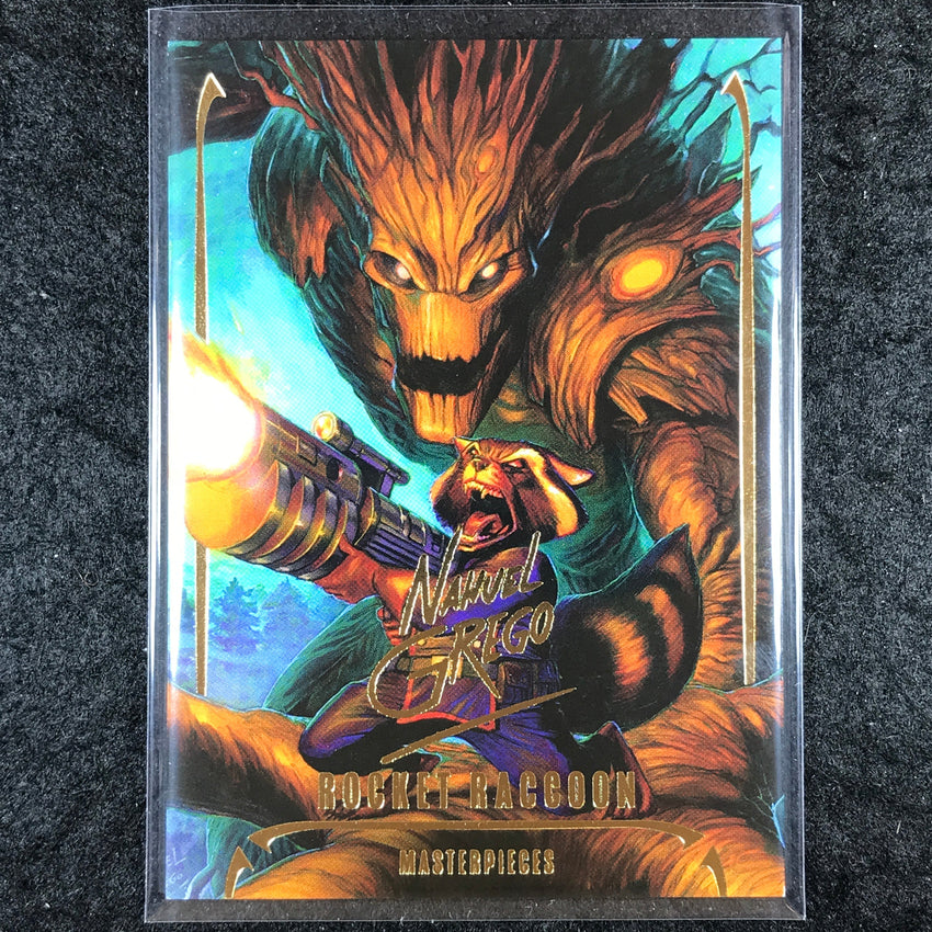 2024 Marvel Masterpieces Nahuel Grego ROCKET RACCOON Gold Foil Series #55