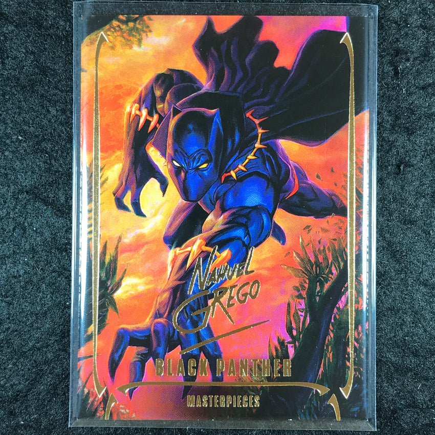 2024 Marvel Masterpieces Nahuel Grego BLACK PANTHER Gold Foil Series #81