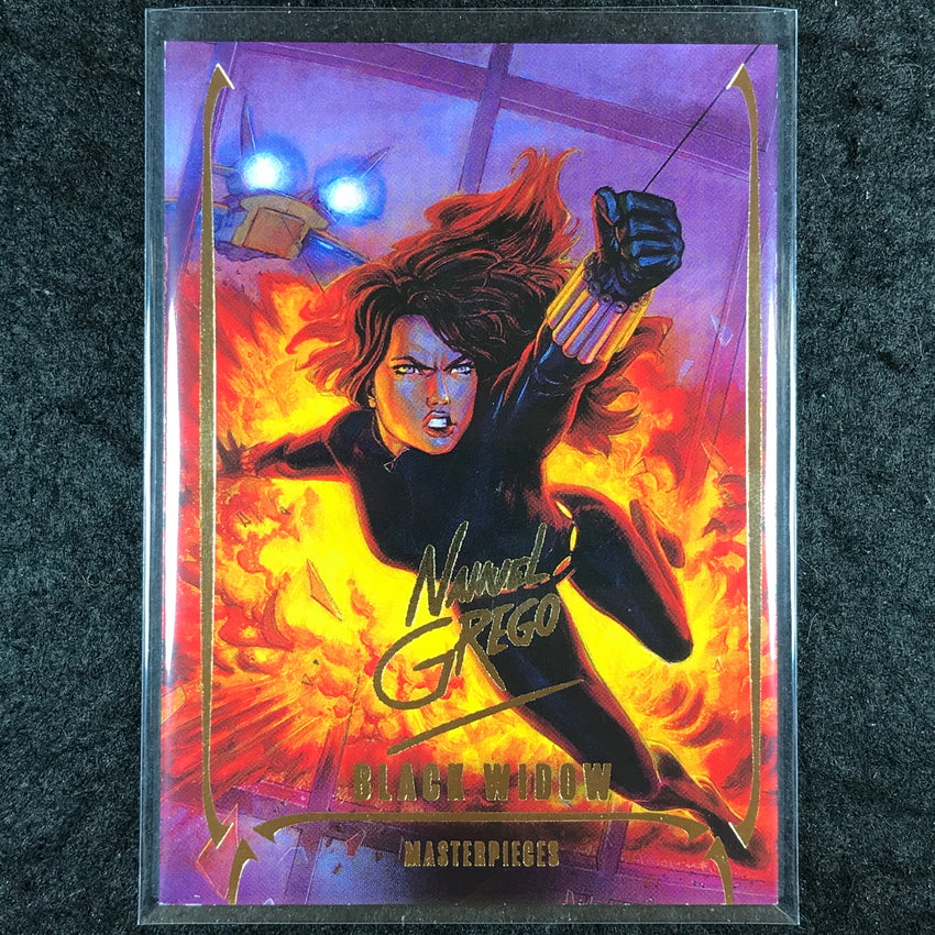 2024 Marvel Masterpieces Nahuel Grego BLACK WIDOW Gold Foil Series #6