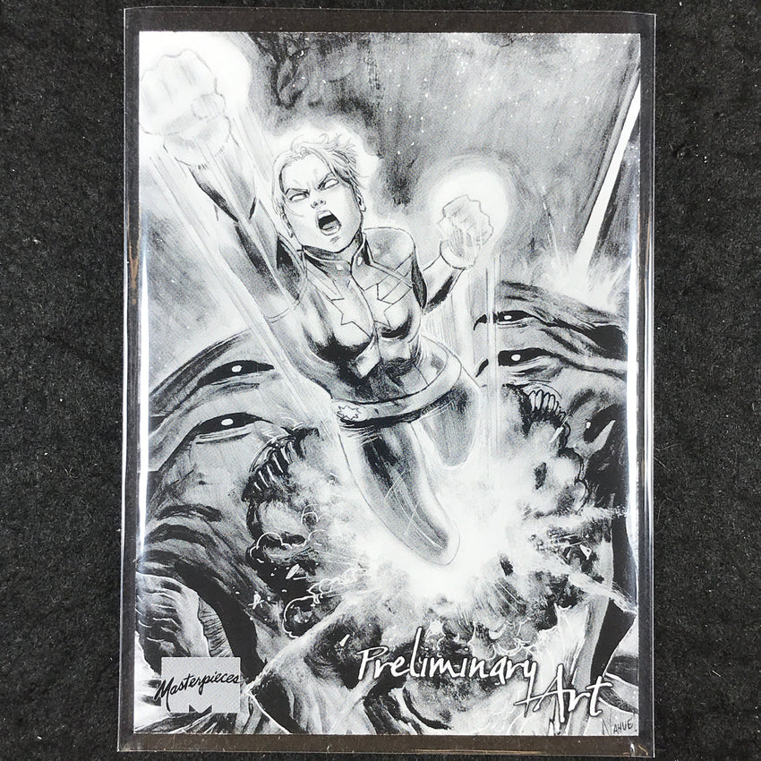 2024 Marvel Masterpieces Nahuel Grego CAPTAIN MARVEL Preliminary Art #87