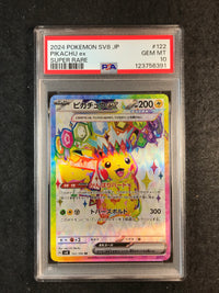 JAPANESE PSA 10 Pikachu ex - 122/106 SR - Super Rare Super Electric Breaker 391