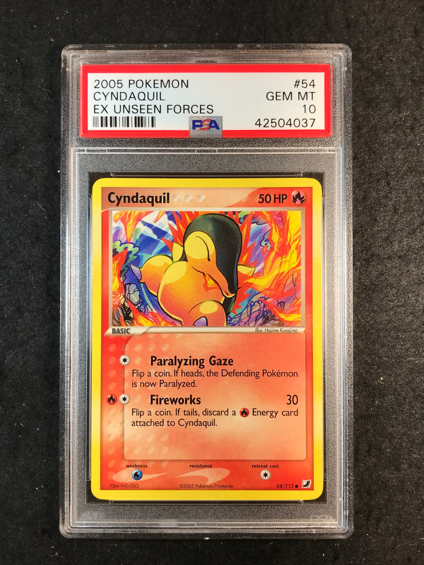 PSA 10 Cyndaquil - 54/115 - Common Unseen Forces 037