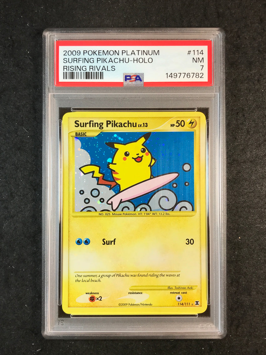 PSA 7 Surfing Pikachu - 114/111 - HOLO Rising Rivals 782