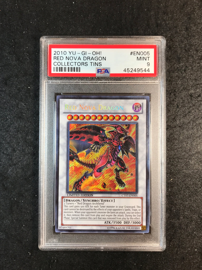PSA 9 Red Nova Dragon - CT07 - Secret Rare Collectors Tins 2017 544