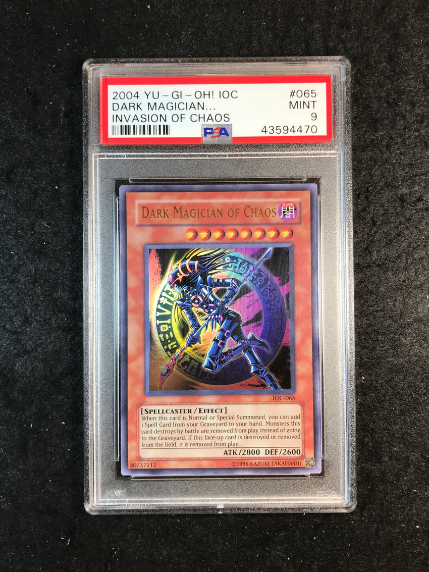 PSA 9 Dark Magician Of Chaos - IOC-065 - Ultra Rare Invasion Of Chaos 470
