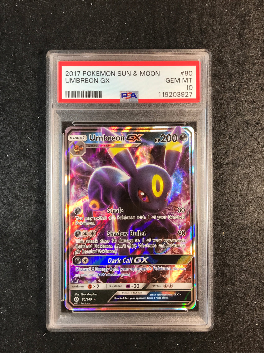 PSA 10 Umbreon GX - 80/149 - Ultra Rare Sun & Moon 927