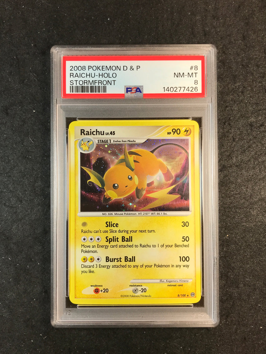 PSA 8 Raichu - 8/100 - HOLO Stormfront 426