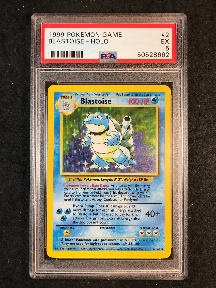 PSA 5 Blastoise - 2/102 - HOLO Base Set (Unlimited)  662