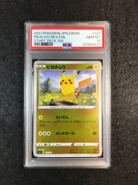 JAPANESE PSA 10 Pikachu - 127/414 - Reverse Foil Start Deck 100 237