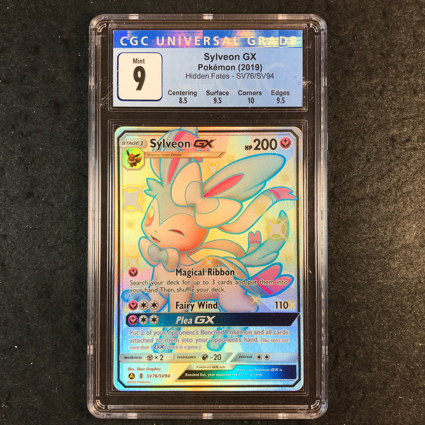 CGC 9 Sylveon GX - SV76/SV94 - Full Art Hidden Fates 008